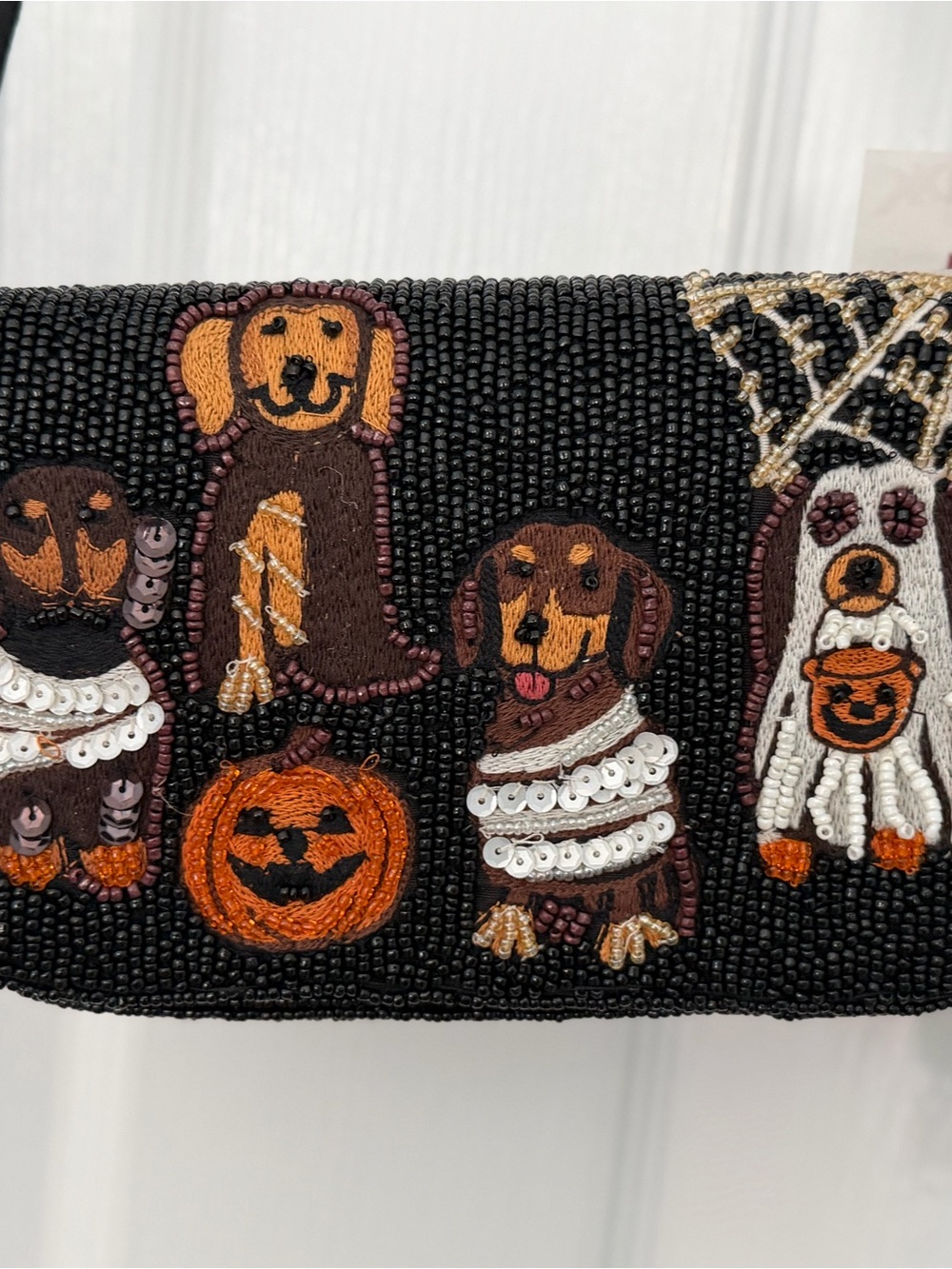 TJX Beaded Halloween Dog Clutch Anthropologie TJMaxx Marshalls